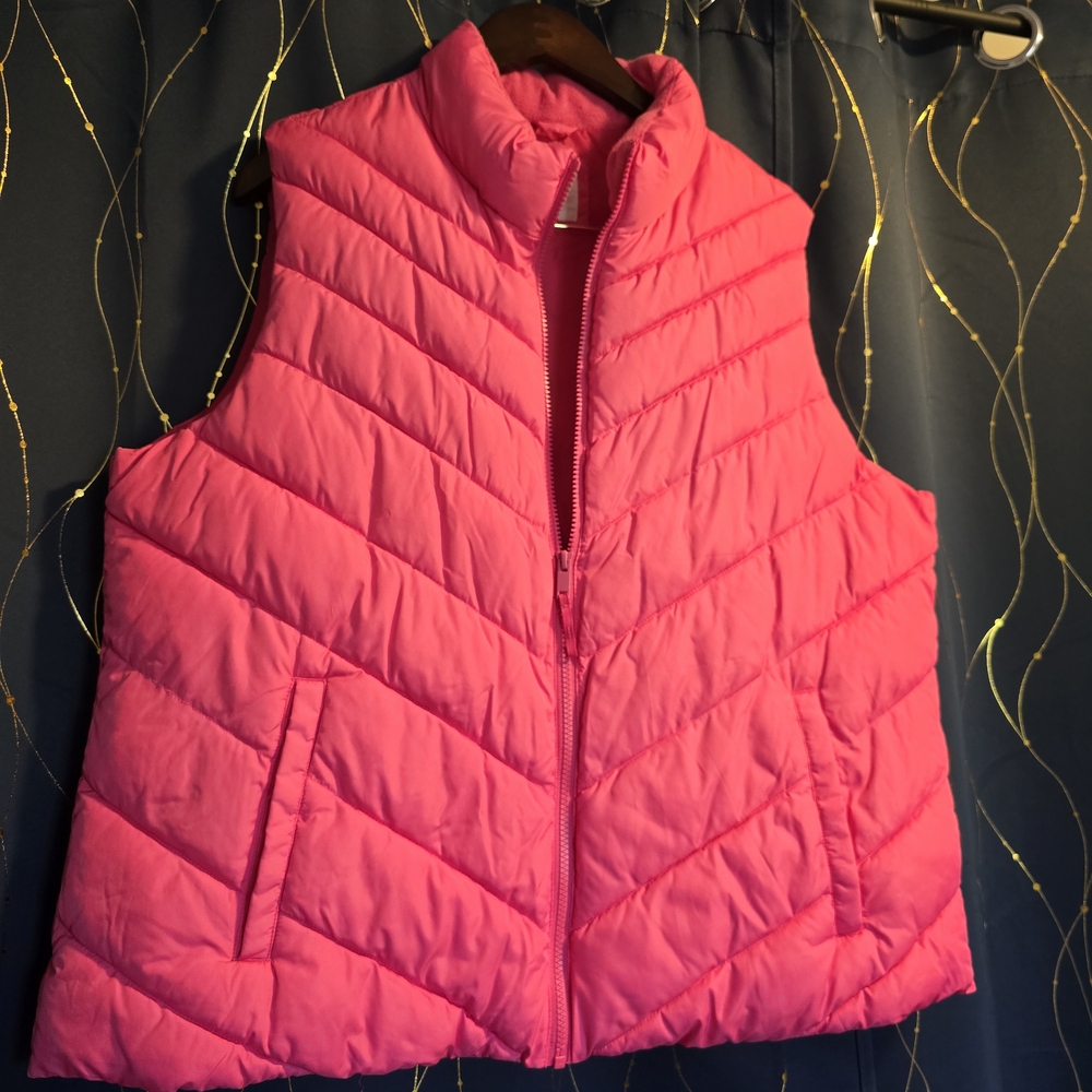 Vibrant Pink Quilted Vest
